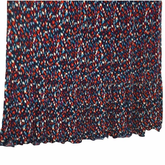 FOSSIL Multi Color Print Tiered Maxi Dress Dotted Brushstroke Size XS XSMALL - Picture 7 of 15